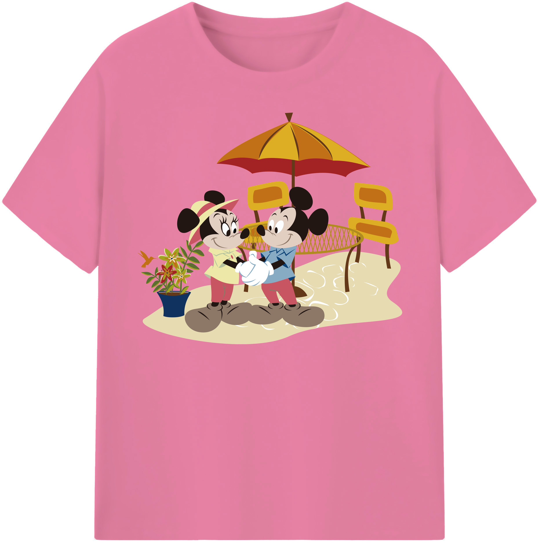 （画像用） ミッキーマウス Mickey Mouse 綿100％半袖Tシャツ（フロントプリント）